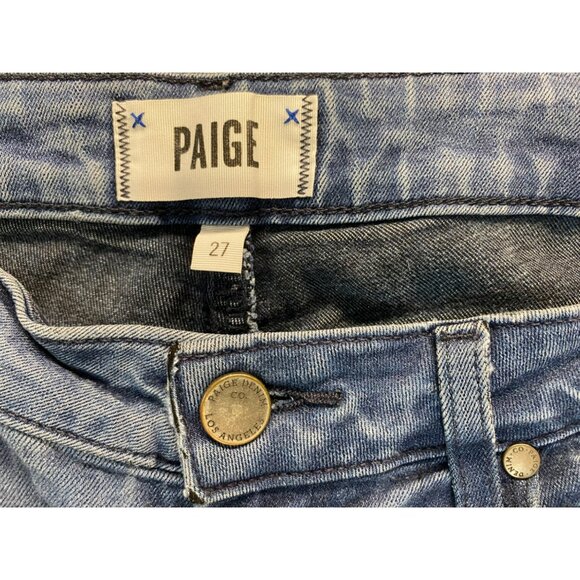 Paige Jeans Verdugo Ultra Skinny Distressed 27 x 29 Blue Stretch Comfortable - Picture 4 of 9